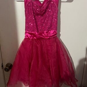 Weissman Pink Sequin Tiered Dance Costume